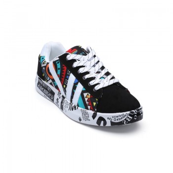 HZXINLIVE 2018 Autumn Woman Flat Casual Shoes Couple Shoes Lovers Printing Fashion Ladies Vulcanized Shoes zapatos de mujer Wild