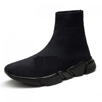 ADBOOV High Top Men Women Sneakers Knit Vamp Breathable Dad Shoes Ankle Sock Boots Woman Black Sapato Feminino