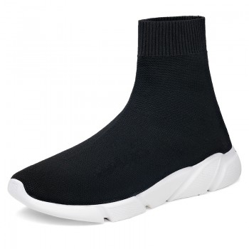 ADBOOV High Top Men Women Sneakers Knit Vamp Breathable Dad Shoes Ankle Sock Boots Woman Black Sapato Feminino