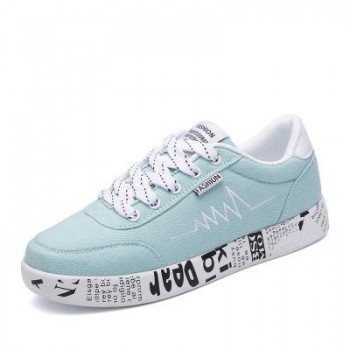 New 2018 Spring Women Shoes Black Sneakers Female Lace-up Women Casual Shoes Breathable Walking Canvas Shoes Women Graffiti Flat