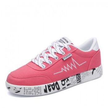 New 2018 Spring Women Shoes Black Sneakers Female Lace-up Women Casual Shoes Breathable Walking Canvas Shoes Women Graffiti Flat