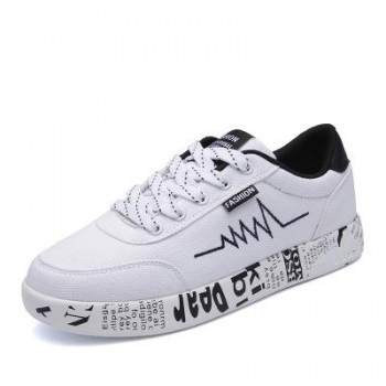 New 2018 Spring Women Shoes Black Sneakers Female Lace-up Women Casual Shoes Breathable Walking Canvas Shoes Women Graffiti Flat