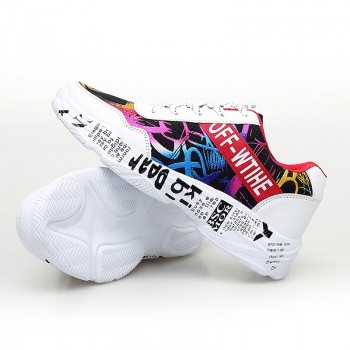 HZXINLIVE 2019 Sping Woman Casual Fashion Sneakers Graffiti Flats Ladies Vulcanized Shoes Summer White Sneakers Zapatos De Mujer