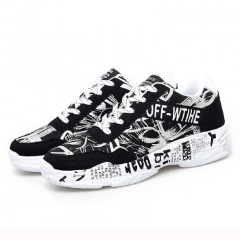 HZXINLIVE 2019 Sping Woman Casual Fashion Sneakers Graffiti Flats Ladies Vulcanized Shoes Summer White Sneakers Zapatos De Mujer