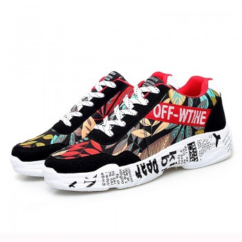 HZXINLIVE 2019 Sping Woman Casual Fashion Sneakers Graffiti Flats Ladies Vulcanized Shoes Summer White Sneakers Zapatos De Mujer