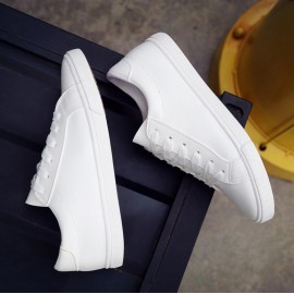 2016 New Spring and Summer With White Shoes Women Flat Leather Canvas Shoes Female White Board Shoes Casual Shoes Female