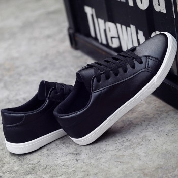 2016 New Spring and Summer With White Shoes Women Flat Leather Canvas Shoes Female White Board Shoes Casual Shoes Female