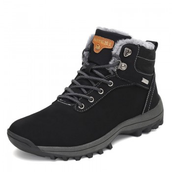 Christmas Fashion Winter Shoes Man Warm Snow Boots Zapatos De Hombre Ankle Martin Boots Lace-up Casual Shoes Outdoor Flats