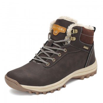 Christmas Fashion Winter Shoes Man Warm Snow Boots Zapatos De Hombre Ankle Martin Boots Lace-up Casual Shoes Outdoor Flats