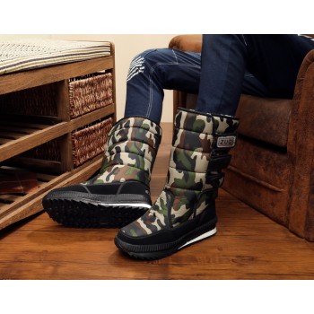 Men Boots platform snow boots for men thick plush waterproof slip-resistant winter shoes Plus size 36 - 47 2018 Winter