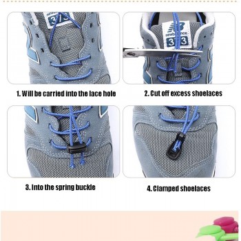 No Tie Shoelaces Stretching Lock lace Locking Shoe Laces Elastic Sneaker Chidren Shoelaces Shoestrings Running/Jogging/Triathlon