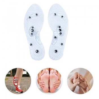 1 Pair Women Men Silicone Insole Magnetic Therapy Anti Fatigue Health Care Massage Insoles WML99