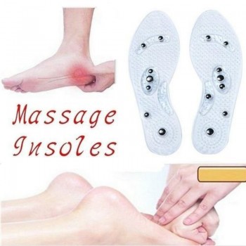 1 Pair Women Men Silicone Insole Magnetic Therapy Anti Fatigue Health Care Massage Insoles WML99