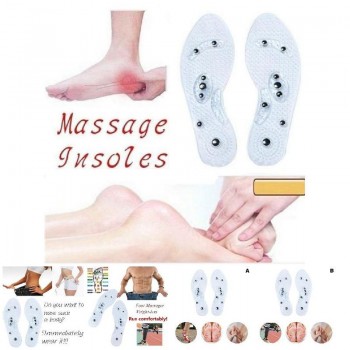 1 Pair Women Men Silicone Insole Magnetic Therapy Anti Fatigue Health Care Massage Insoles WML99