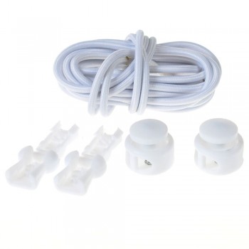 1 Pair Shoelaces Unsiex No Tie Locking Round Shoelaces Elastic Shoelace Sneaks Shoe Laces Fit Strap For Boys And Girls Wholesale