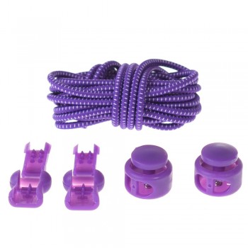 1 Pair Shoelaces Unsiex No Tie Locking Round Shoelaces Elastic Shoelace Sneaks Shoe Laces Fit Strap For Boys And Girls Wholesale