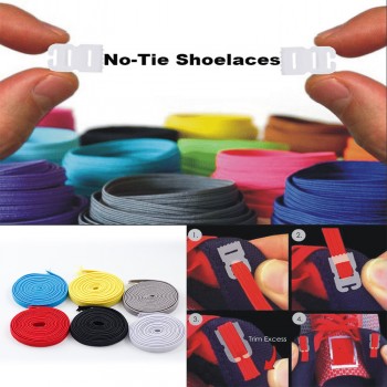 Elastic No Tie Shoelaces Sports Trainer Running Athletic Sneaks Shoe laces DIY Easy Shoe Rope String