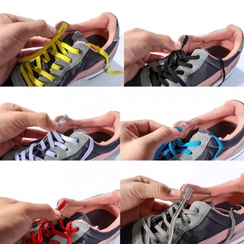 Elastic No Tie Shoelaces Sports Trainer Running Athletic Sneaks Shoe laces DIY Easy Shoe Rope String