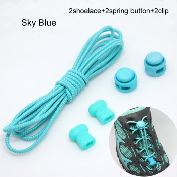 Shoelaces Unisex Elastic Shoe Laces For Men Women All Sneakers Fit Strap Sport Shoes Reflective Buckle lazy lock laces white