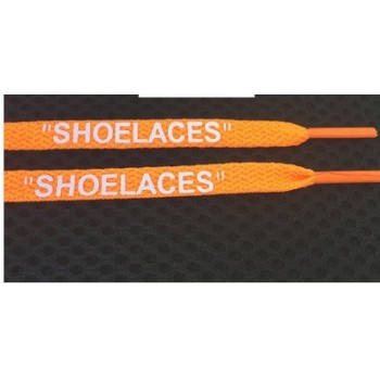 vieruodis Printing SHOELACES Black White Orange Green OW Signed  Shoelaces Bootlaces For Off Shoes Oval Rope Laces
