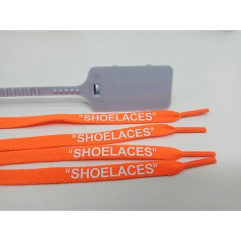 vieruodis Printing SHOELACES Black White Orange Green OW Signed  Shoelaces Bootlaces For Off Shoes Oval Rope Laces