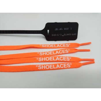 vieruodis Printing SHOELACES Black White Orange Green OW Signed  Shoelaces Bootlaces For Off Shoes Oval Rope Laces