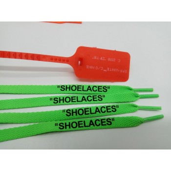 vieruodis Printing SHOELACES Black White Orange Green OW Signed  Shoelaces Bootlaces For Off Shoes Oval Rope Laces