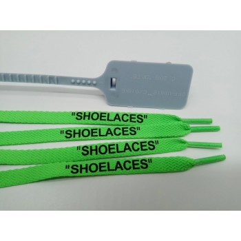 vieruodis Printing SHOELACES Black White Orange Green OW Signed  Shoelaces Bootlaces For Off Shoes Oval Rope Laces