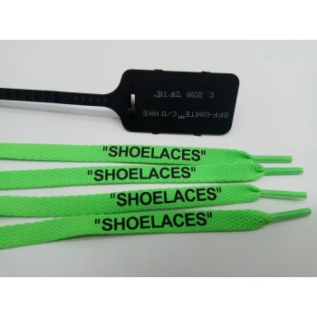 vieruodis Printing SHOELACES Black White Orange Green OW Signed  Shoelaces Bootlaces For Off Shoes Oval Rope Laces