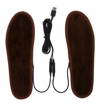 data line + insoles Men Women New USB Electric Powered Plush Fur Heating Insoles Winter Keep Warm Insole Heated insole Unisex