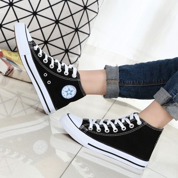 YIdemusha New Summer Sneakers Wedges Canvas Shoes Men Casual Shoe Men Breathable White Basket Stars Zapatos Mujer Trainers Shoes