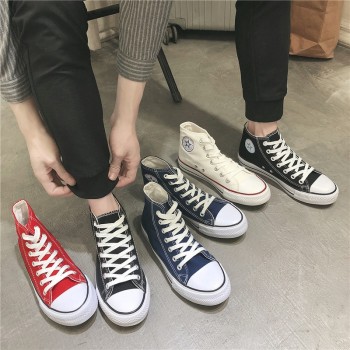 YIdemusha New Summer Sneakers Wedges Canvas Shoes Men Casual Shoe Men Breathable White Basket Stars Zapatos Mujer Trainers Shoes