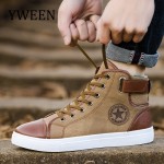 YWEEN Fashion Sneakers For Men Classic Lace-up High Style Spring Autumn Vulcanized Flat With Casual Shoes Men Large Size