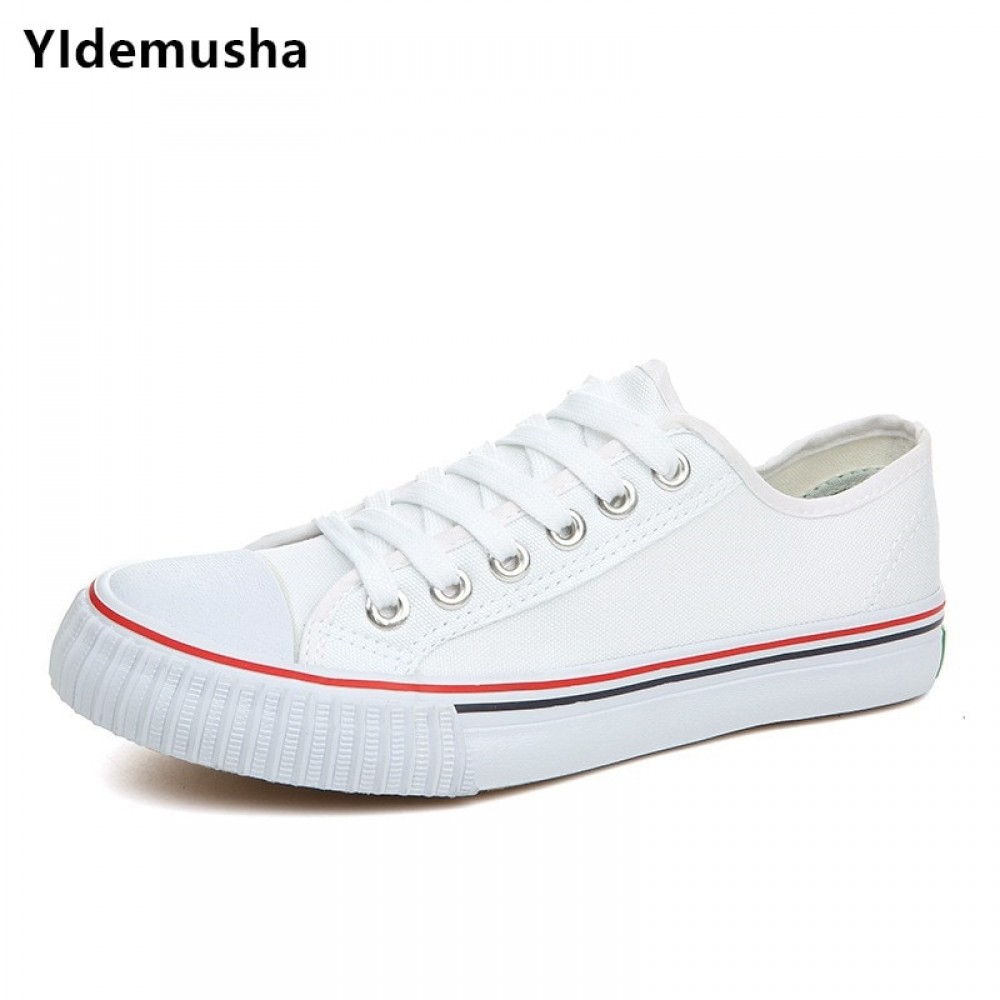 YIdemusha Men Canvas Sneaker 2018 Spring Men Casual Shoes Sweetheart shoes Breathable Lace up Neutral Shoes Classic Canvas Shoes