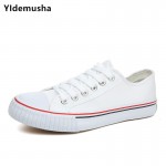 YIdemusha Men Canvas Sneaker 2018 Spring Men Casual Shoes Sweetheart shoes Breathable Lace up Neutral Shoes Classic Canvas Shoes
