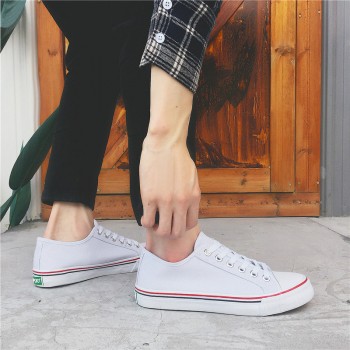 YIdemusha Men Canvas Sneaker 2018 Spring Men Casual Shoes Sweetheart shoes Breathable Lace up Neutral Shoes Classic Canvas Shoes