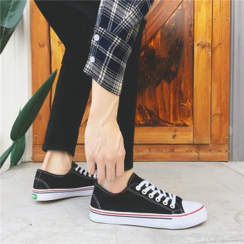 YIdemusha Men Canvas Sneaker 2018 Spring Men Casual Shoes Sweetheart shoes Breathable Lace up Neutral Shoes Classic Canvas Shoes