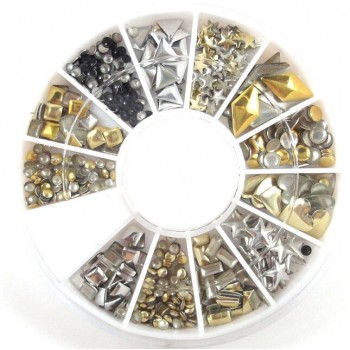 DIY Nail Art Wheel Tips Crystal Glitter Rhinestone 3D Nail Art Decoration white AB Color Acrylic Diamond Drill
