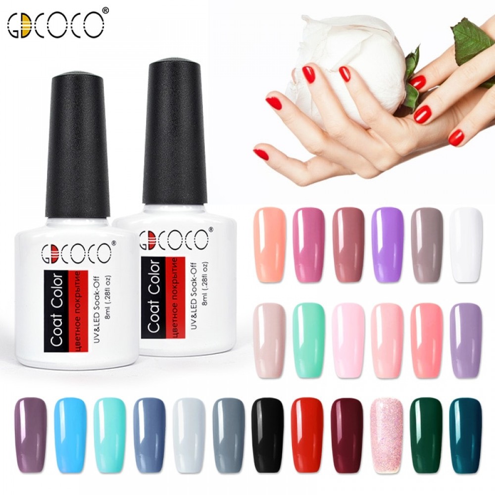 GDCOCO soak off  Base Gel Top Coat Matte Top Gel polish Nail Gel lacquer 8 ml manicure wholesale long lasting Nail color gel