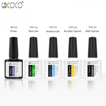 GDCOCO soak off  Base Gel Top Coat Matte Top Gel polish Nail Gel lacquer 8 ml manicure wholesale long lasting Nail color gel