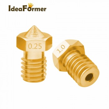 5pcs 3D Printer Accessories V5 V6 M6 threaded Nozzle 0.2 0.25 0.3 0.4 0.5 0.6 0.8 1.0mm for 1.75mm 3.0mm filamnet Full Metal E3D