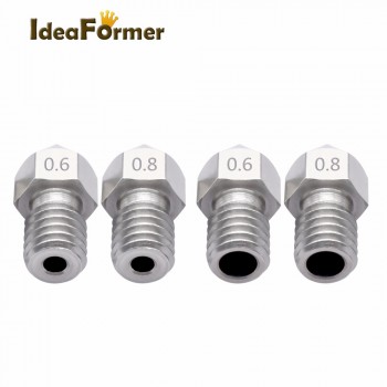 3D Printer MK8 V5 V6 stainless steel M6 Nozzle 0.2/0.3/0.4/0.5/0.6/0.8mm Extruder Print Head For 1.75mm or 3.0mm Fliament
