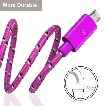 OLAF Nylon Braided Micro USB Cable 1m/2m/3m Data Sync USB Charger Cable For Samsung HTC LG huawei xiaomi Android Phone Cables