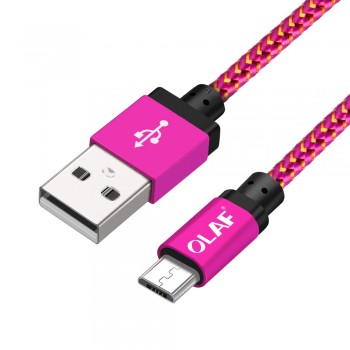 OLAF Micro USB Cable 1m 2m 3m Fast Charging Nylon USB Sync Data Mobile Phone Android Adapter Charger Cable for Samsung Cable