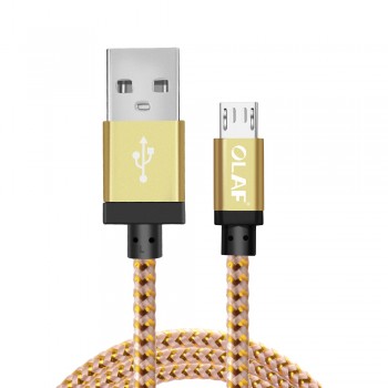 OLAF Micro USB Cable 1m 2m 3m Fast Charging Nylon USB Sync Data Mobile Phone Android Adapter Charger Cable for Samsung Cable