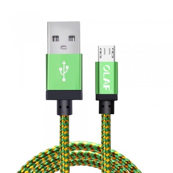 OLAF Micro USB Cable 1m 2m 3m Fast Charging Nylon USB Sync Data Mobile Phone Android Adapter Charger Cable for Samsung Cable