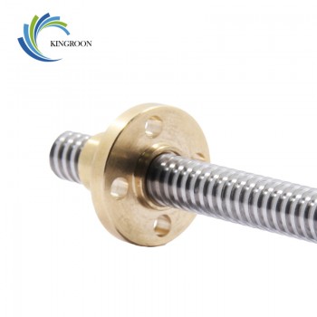 T8 Lead Screw OD 8mm Pitch 2mm Lead 2mm 150mm 200mm 250mm 300mm 330mm 350mm 400mm 500mm With Brass Nut For Reprap 3D Printer