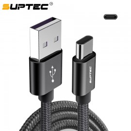 SUPTEC New Durable Braided Nylon USB Type-C Cable for Samsung Xiaom Huawei USB Type C Data Charging Cable USB-C Charger Cord