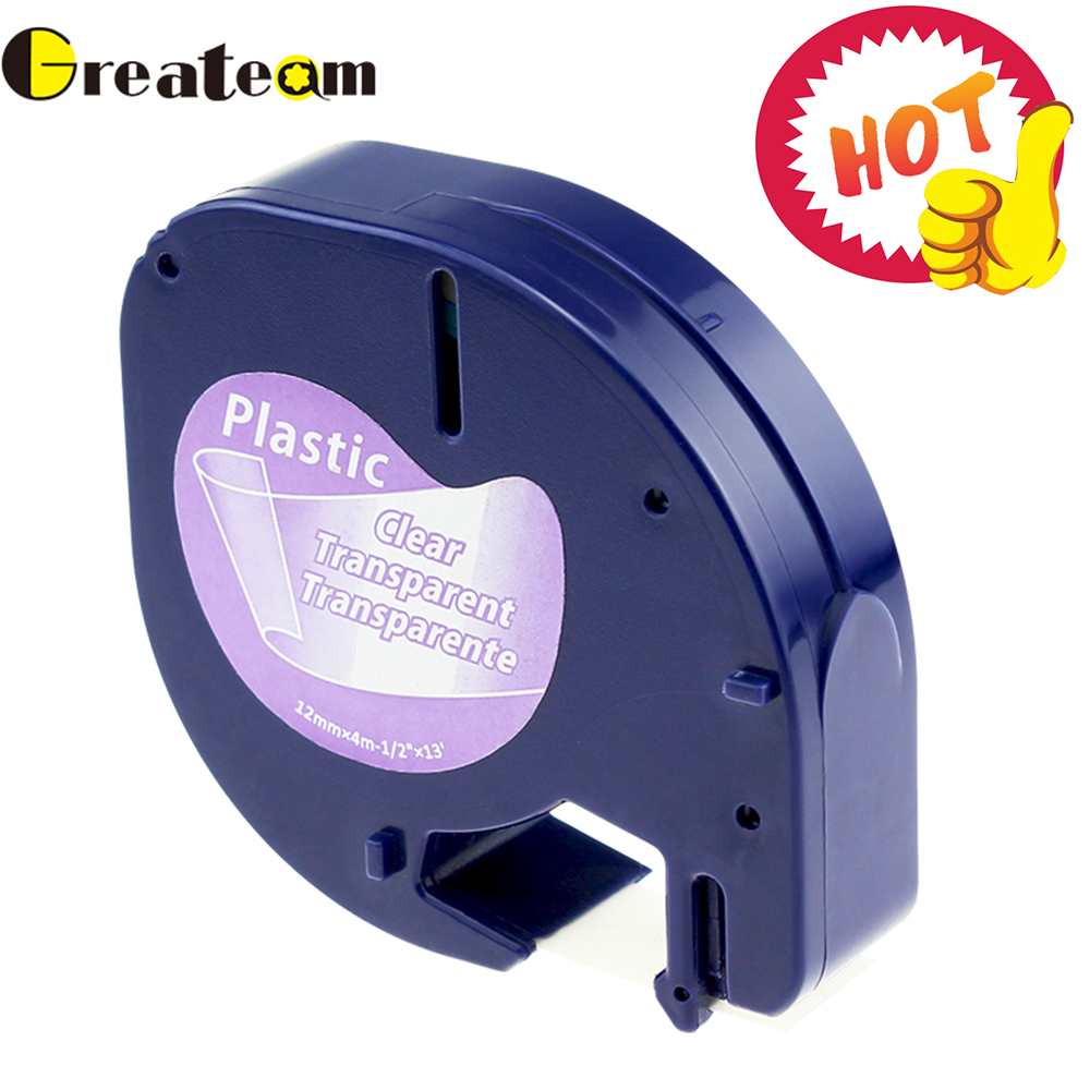 Greateam 1pcs 12mm  12267 91200 91201 92102 91203 91204 91205 Compatible DYMO LetraTag Label Tape for DYMO for Label Maker
