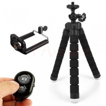 FANGTUOSI Mobile Phone Mini Octopus Tripod Bluetooth remote control Flexible Sponge monopod For iPhone smartphone Camera Tripod
